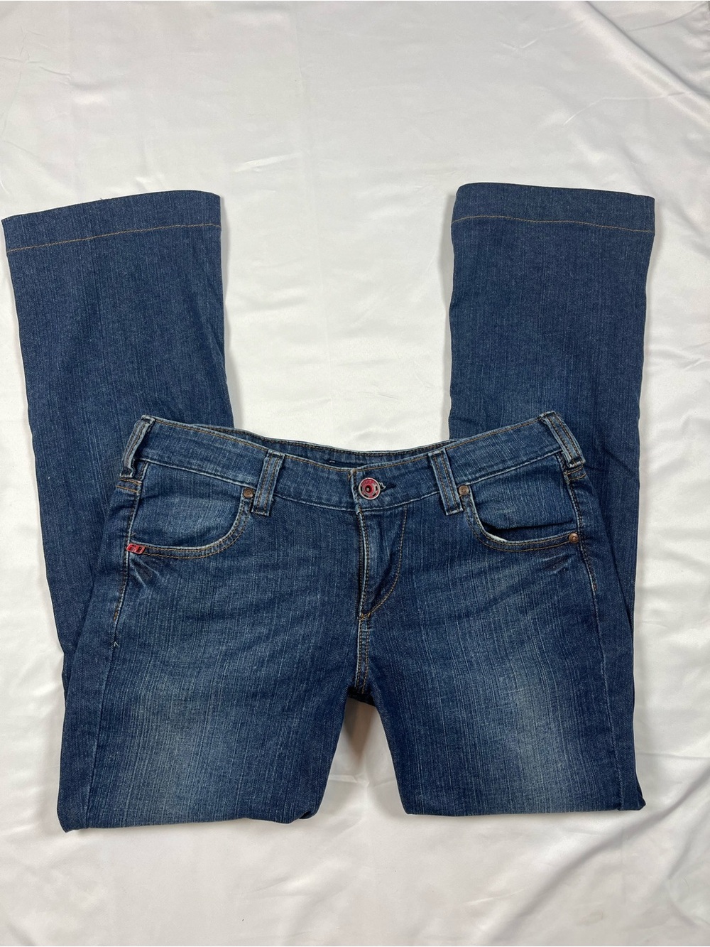 Vintage Miss Sixty Ex Love Low Rise Bootcut Jeans Y2K Cyber Grunge Denim